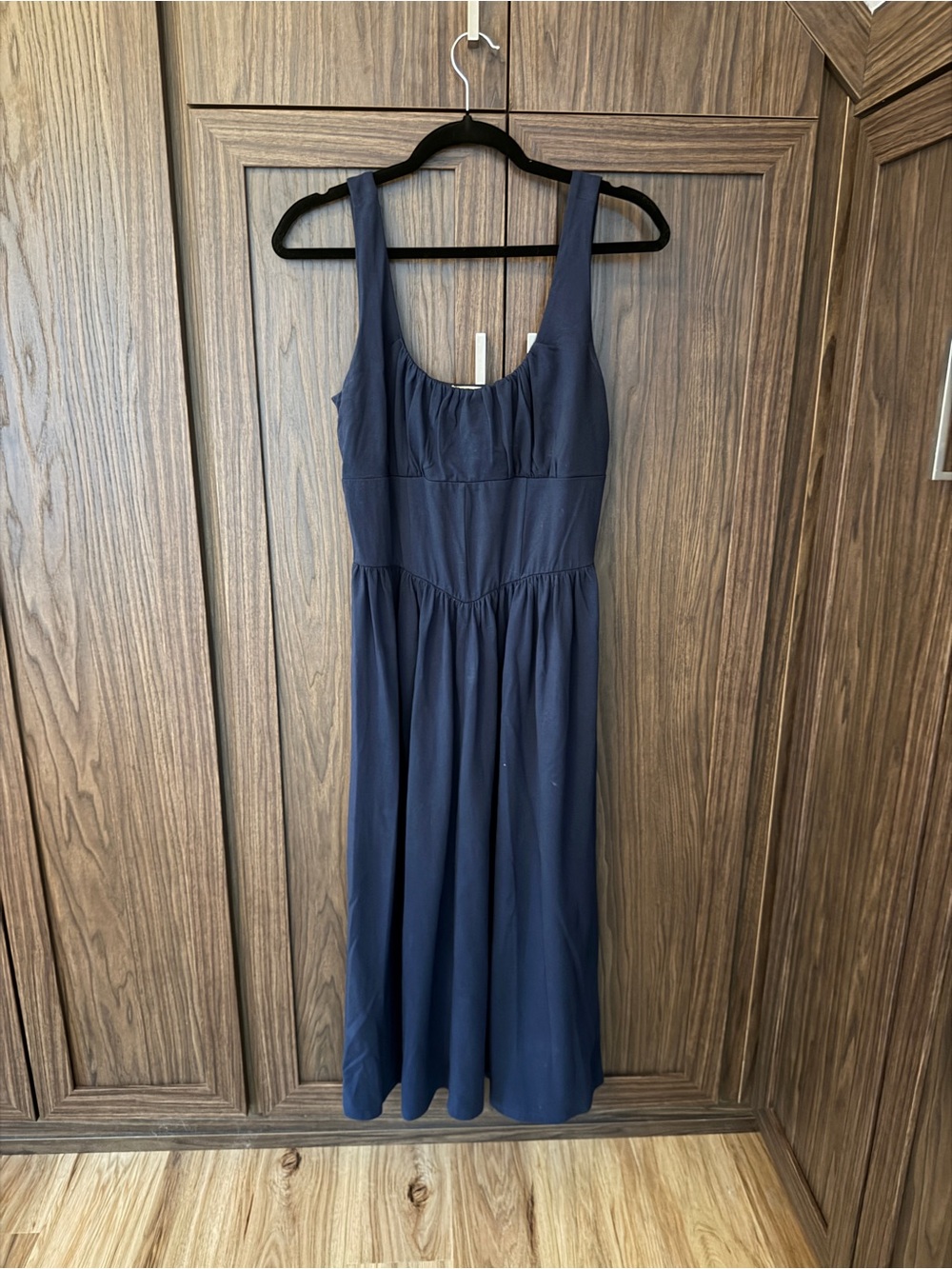 LOFT Navy Scoop Neck Maxi Sundress